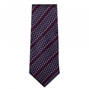 Marquis Classic Width Purple Diagonal Patterned Tie