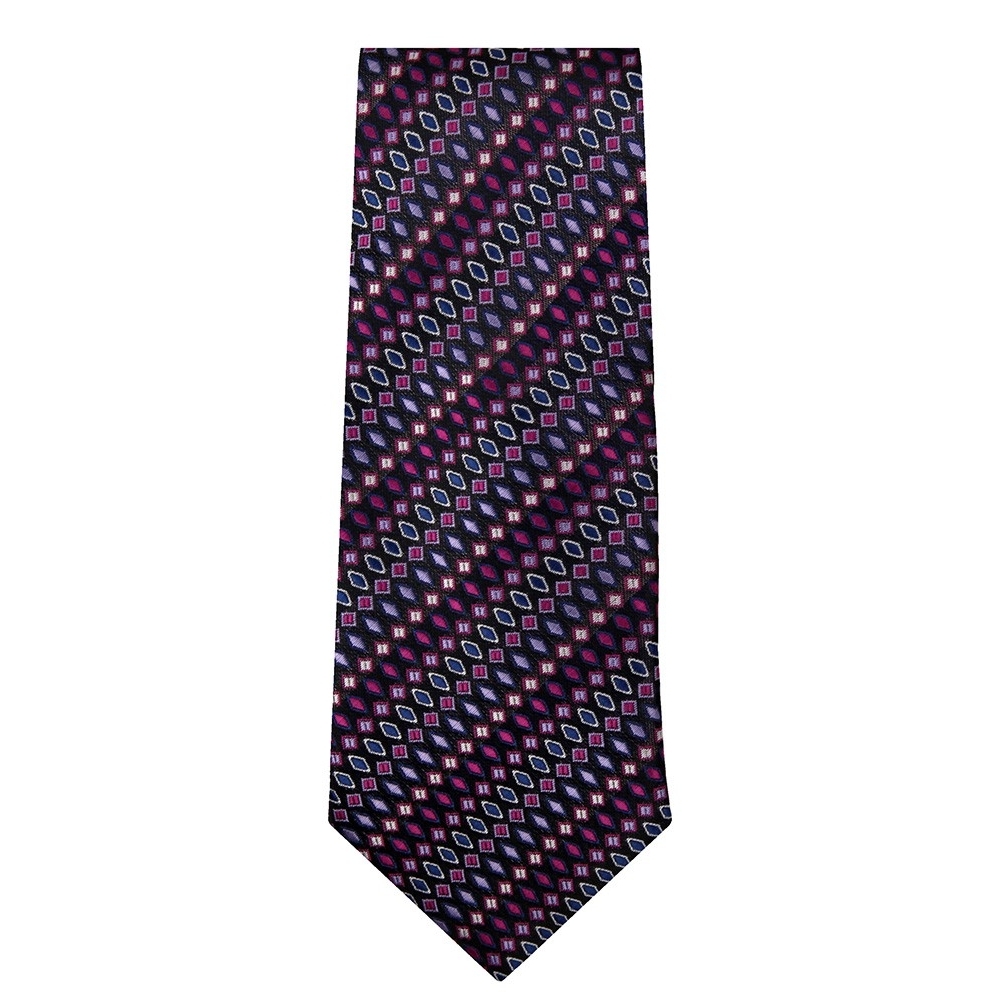 Marquis Classic Width Purple Diagonal Patterned Tie