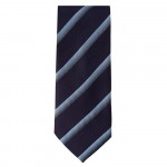 Marquis Classic Width Black and Light Blue Striped Patterned Tie