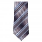Marquis Classic Width Black Gray and Blue Patterned Tie