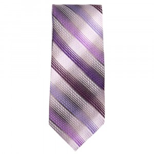 Marquis Classic Width Purple Striped Patterned Tie