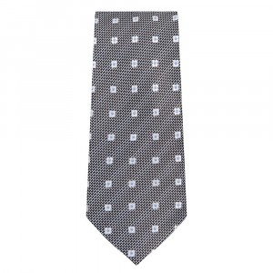 Marquis Slim Width Gray Patterned Tie