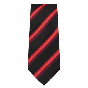 Marquis Slim Width Black and Red Diagonal Stripes Tie