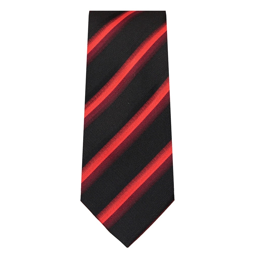 Marquis Slim Width Black and Red Diagonal Stripes Tie