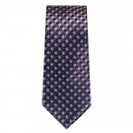 Marquis Slim Width Purple Tie with Gray and Black Diagonal Stripes
