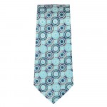 Marquis Slim Width Mint Colored Tie With Circle Pattern