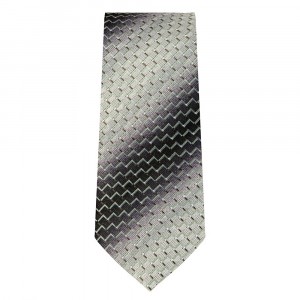 Marquis Slim Width Patterned Brown and Cream Tie