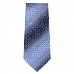 Marquis Slim Width Blue Tie with Flower Pattern