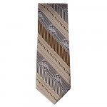 Marquis Slim Width Brown and Tan Diagonal Striped Tie