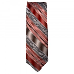 Marquis Slim Width Red and Black Diagonal Striped Tie