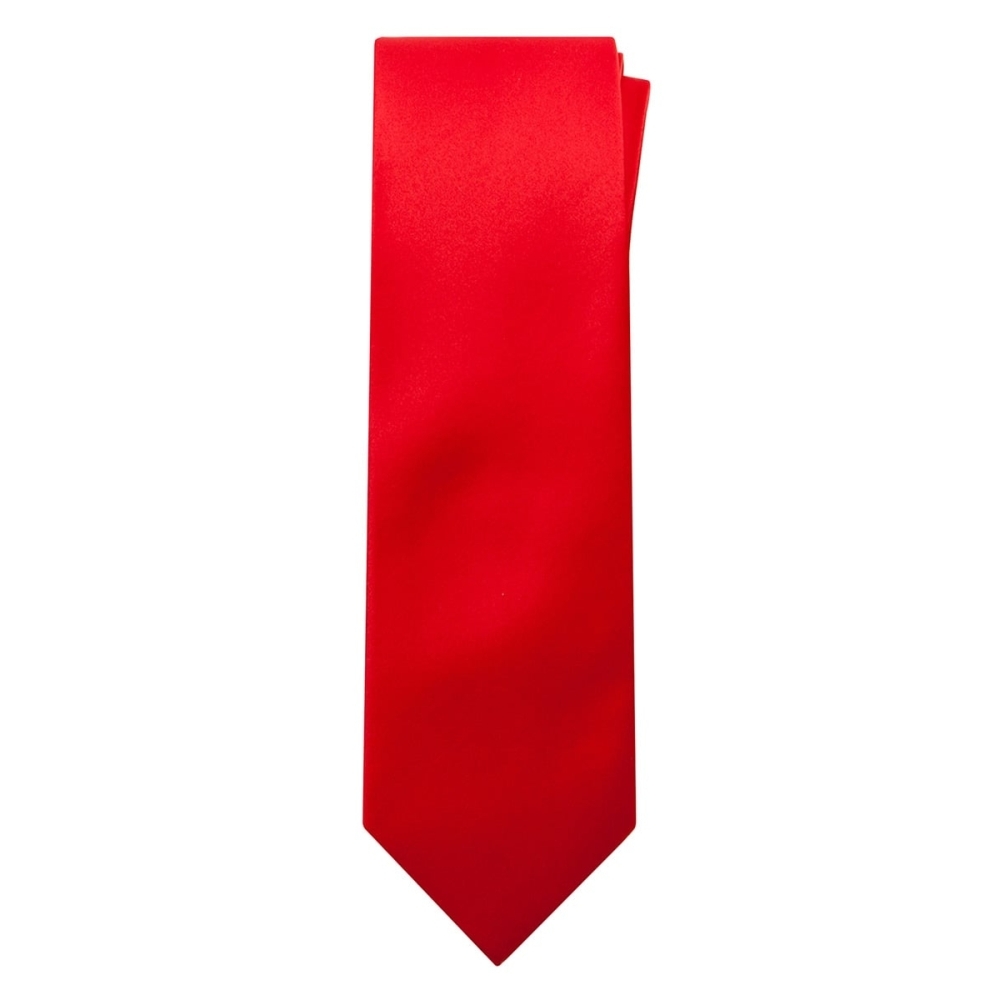 Marquis Classic Width Solid Bright Red Tie