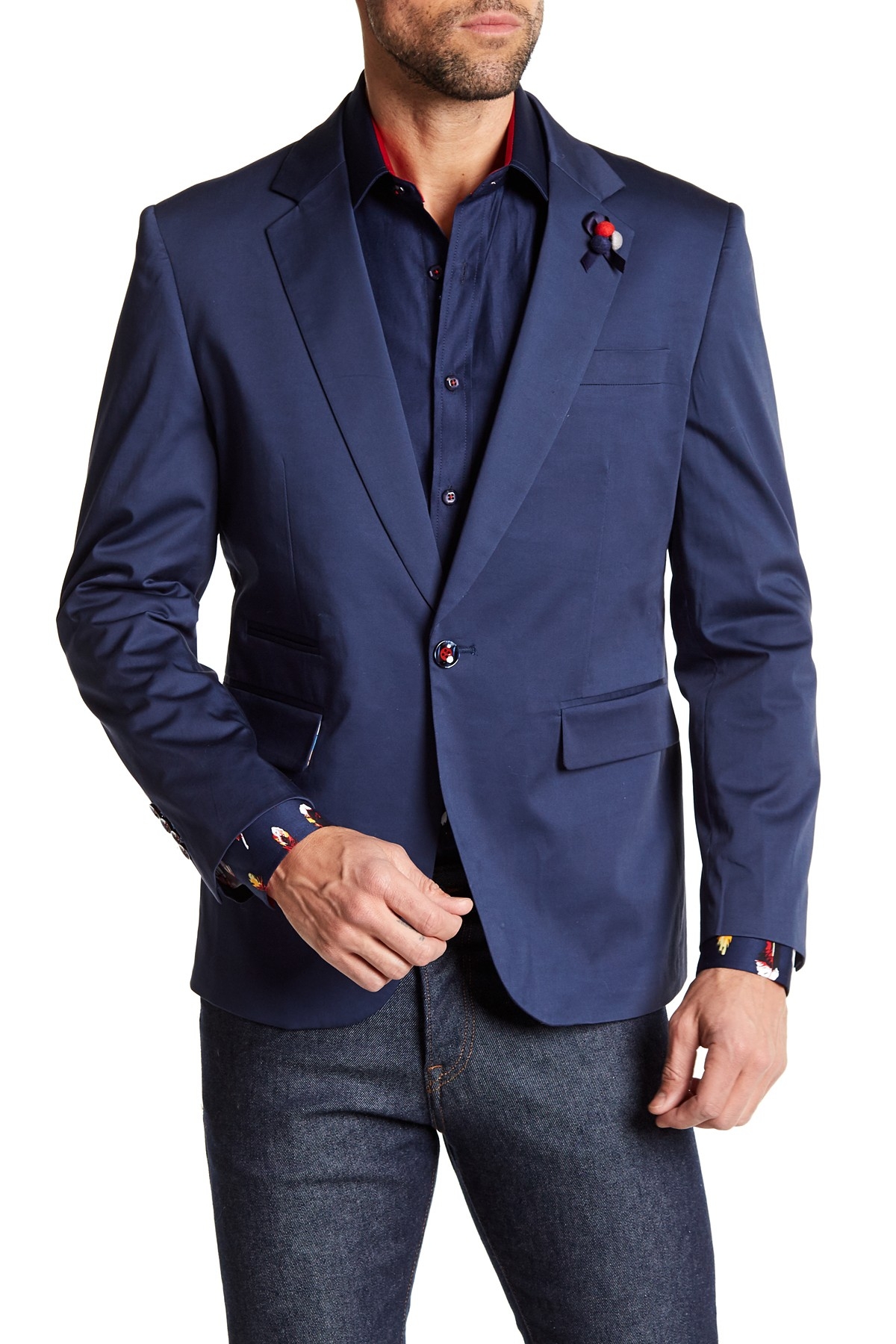 TR Premium Modern-Fit Navy Blazer-0 TR Premium Modern-Fit Navy Blazer-0