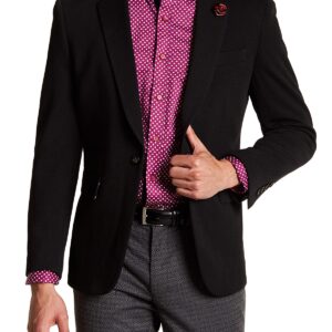 TR Premium Modern-Fit Black Blazer-0