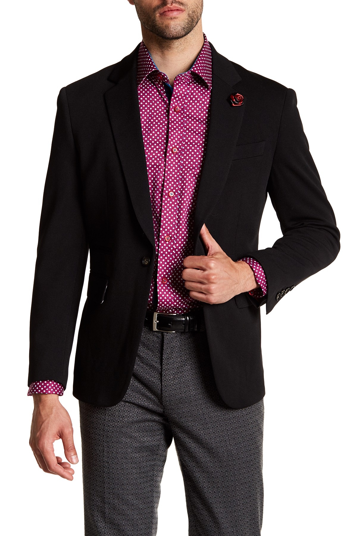 TR Premium Modern-Fit Black Blazer-0 TR Premium Modern-Fit Black Blazer-0