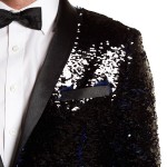 TR Premium Royal Black Sequence Blazer-0