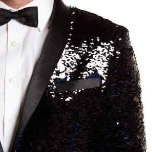 TR Premium Royal Black Sequence Blazer-0
