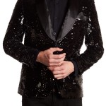 TR Premium Black and Silver Sequence blazer-0