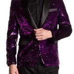 TR Premium Plum and Black Sequenced Blazer-0