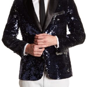 TR Premium Purple and Silver Sequence Blazer-11568