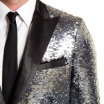 TR Premium Purple and Silver Sequence Blazer-0