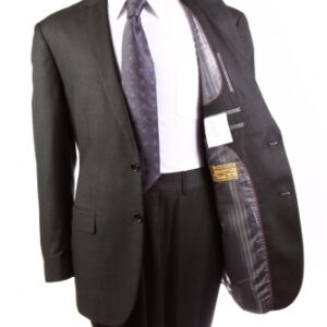 Charcoal Grey Two Button Regular Fit Suit Inside Lining
