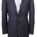 Dark Blue Two Button Regular Fit Suit