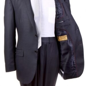Dark Blue Two Button Regular Fit Suit Inside Lining