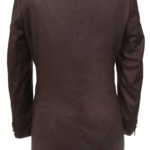 Stylish Brown Two Button Regular Fit Suit Back