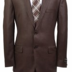Stylish Brown Two Button Regular Fit Suit