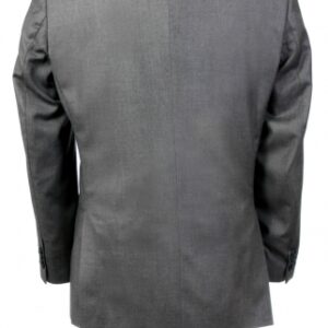 Classic Gray Two Button Regular Fit Wool Suit Back