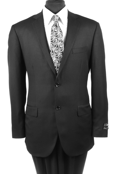 Black Two Button Regular Fit Suit Black Two Button Regular Fit Suit