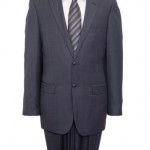 Grey Two Button Modern Fit Wool Suit