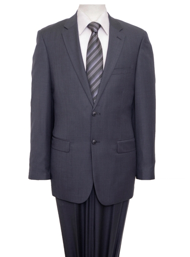 Grey Two Button Modern Fit Wool Suit Grey Two Button Modern Fit Wool Suit