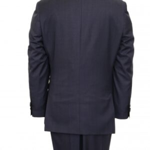 Grey Two Button Modern Fit Wool Suit Back