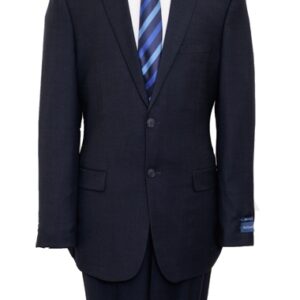 Birdseye Navy Two Button Modern Fit Wool Suit