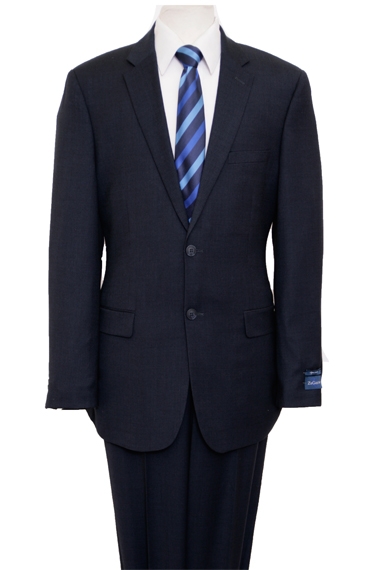 Birdseye Navy Two Button Modern Fit Wool Suit Birdseye Navy Two Button Modern Fit Wool Suit