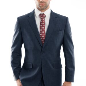 Indigo Modern Fit Two Button Two Piece Wool Suit