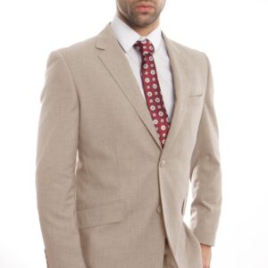 Summer Tan Modern Fit Two Button Two Piece Wool Suit