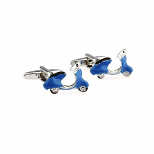 Blue Vestpa Motorcycle Cuff Links
