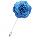 Light Blue Fabric Flower Lapel Pin
