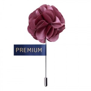 Purple Fabric Flower Lapel Pin-0