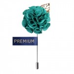 Mint Fabric Flower Lapel Pin-0