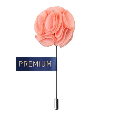 Pink Fabric Flower Lapel Pin-0