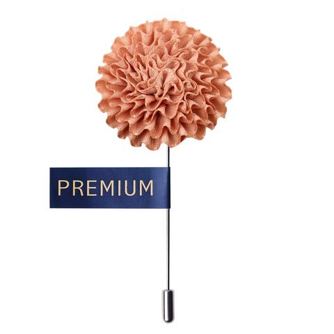 Pink Wave Fabric Flower Lapel Pin-0