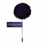 Black Wave Fabric Flower Lapel Pin-0