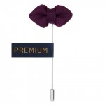Purple Fabric Bow Tie Lapel Pin-0