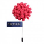 Pink Loop Fabric Flower Lapel Pin-0