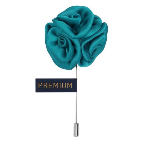 Mint Large Fabric Flower Lapel Pin-0