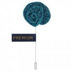Mint Cirdular Fabric Flower Lapel Pin-0