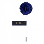 Blue Fabric Flower Lapel Pin-0